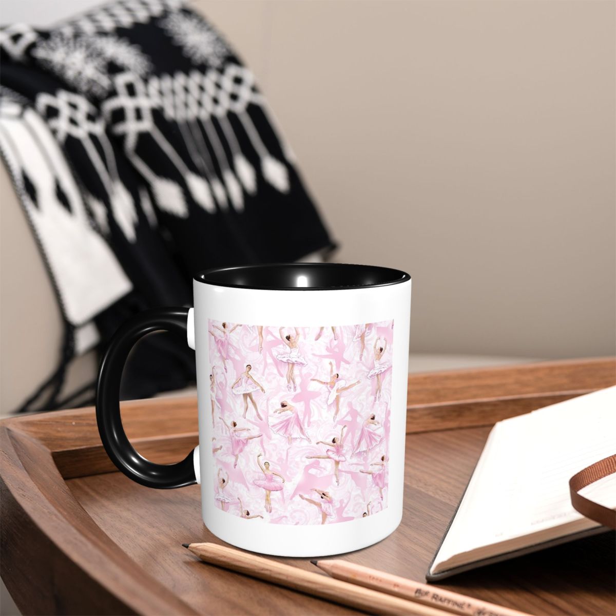 Coffee Tea You And Me - كوب سيراميك مضحك بتصميم راقصة باليه