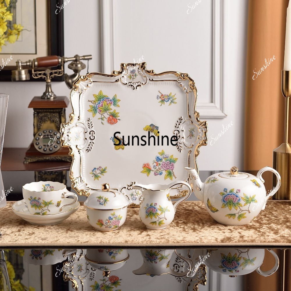 Coffee Tea Creamer - طقم شاي هنغاري مزخرف بالزهور لوقت