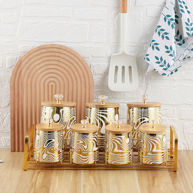 Coffee Tea Sugar Canister Set - مجموعة من 7 ألوان من علب