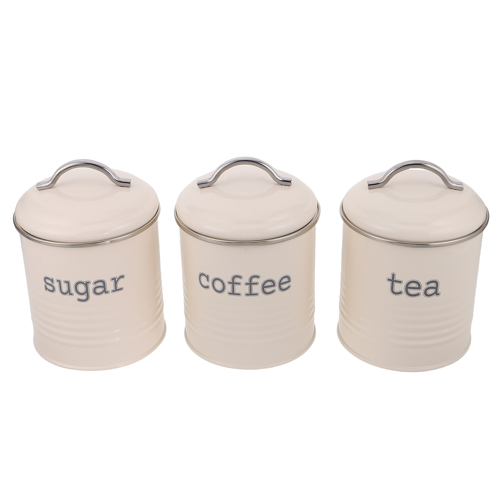 Coffee Tea And Sugar Set - مجموعة من 3 حاويات محكمة الإغلاق