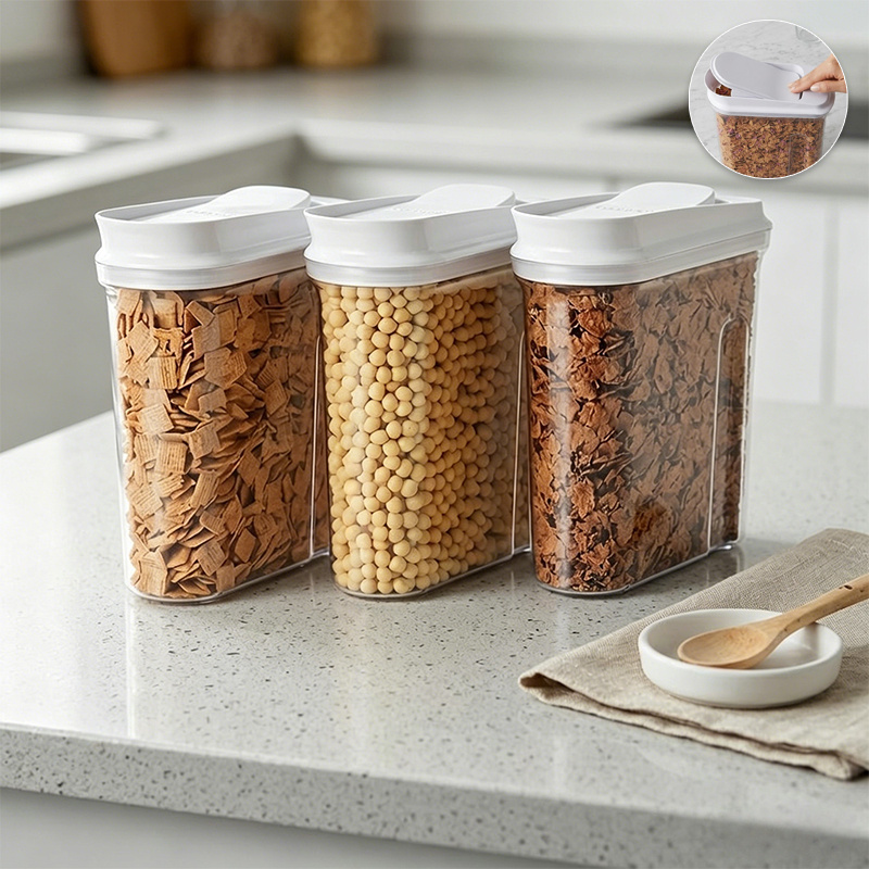 Coffee Tea Sugar Canister Set - حاويات تخزين طعام محكمة الإغلاق للمخزن،