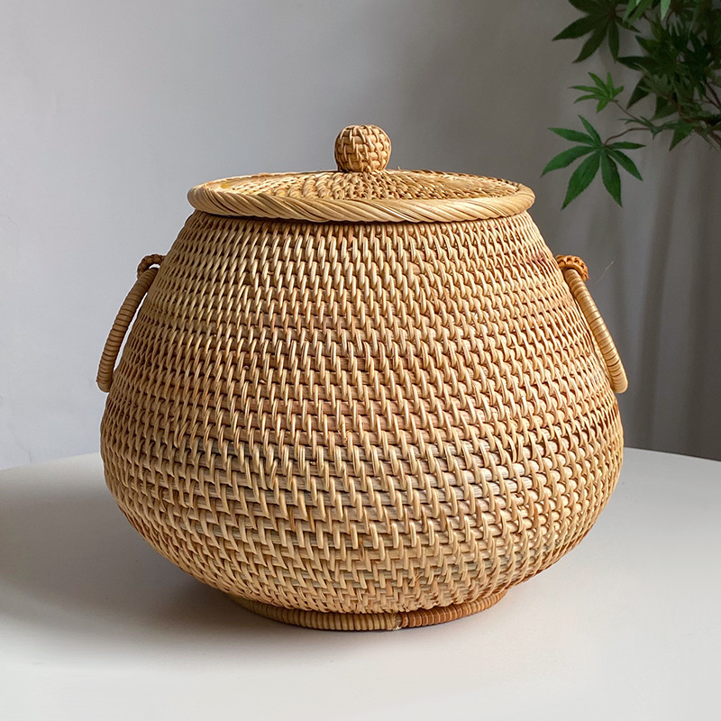 Vietnam Coffee Tea - طاولة قهوة مستديرة من الخيزران المنسوج