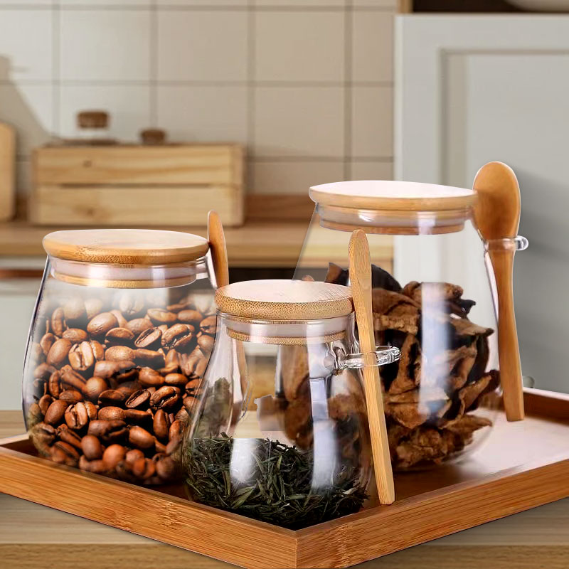 برطمان زجاجي بملعقة وغطاء ، بر - مراجعة Coffee Tea Sugar Canister Set وسعره