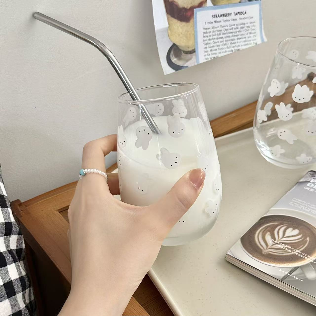 كوب زجاجي مطبوع عليه أرنب ميفي - مراجعة Mug Tea Coffee وسعره