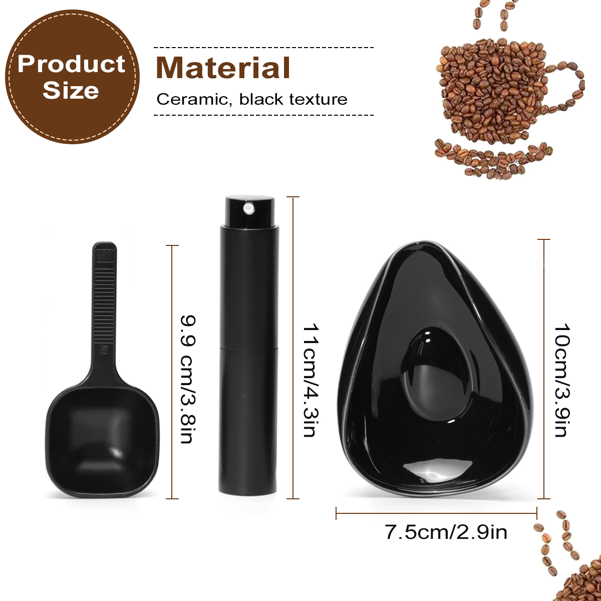 طقم كوب وملعقة لقياس حبوب القه - مراجعة Coffee Tea Beans وسعره