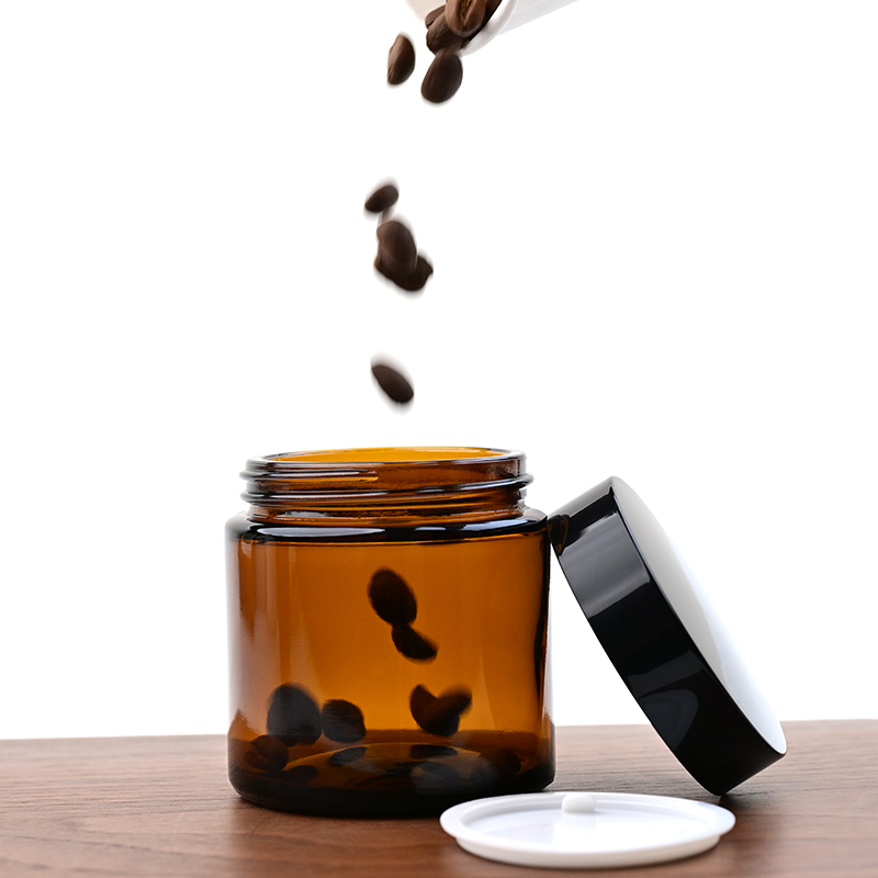 جرة زجاجية محمولة لتخزين حبوب  - مراجعة Coffee Tea Beans وسعره