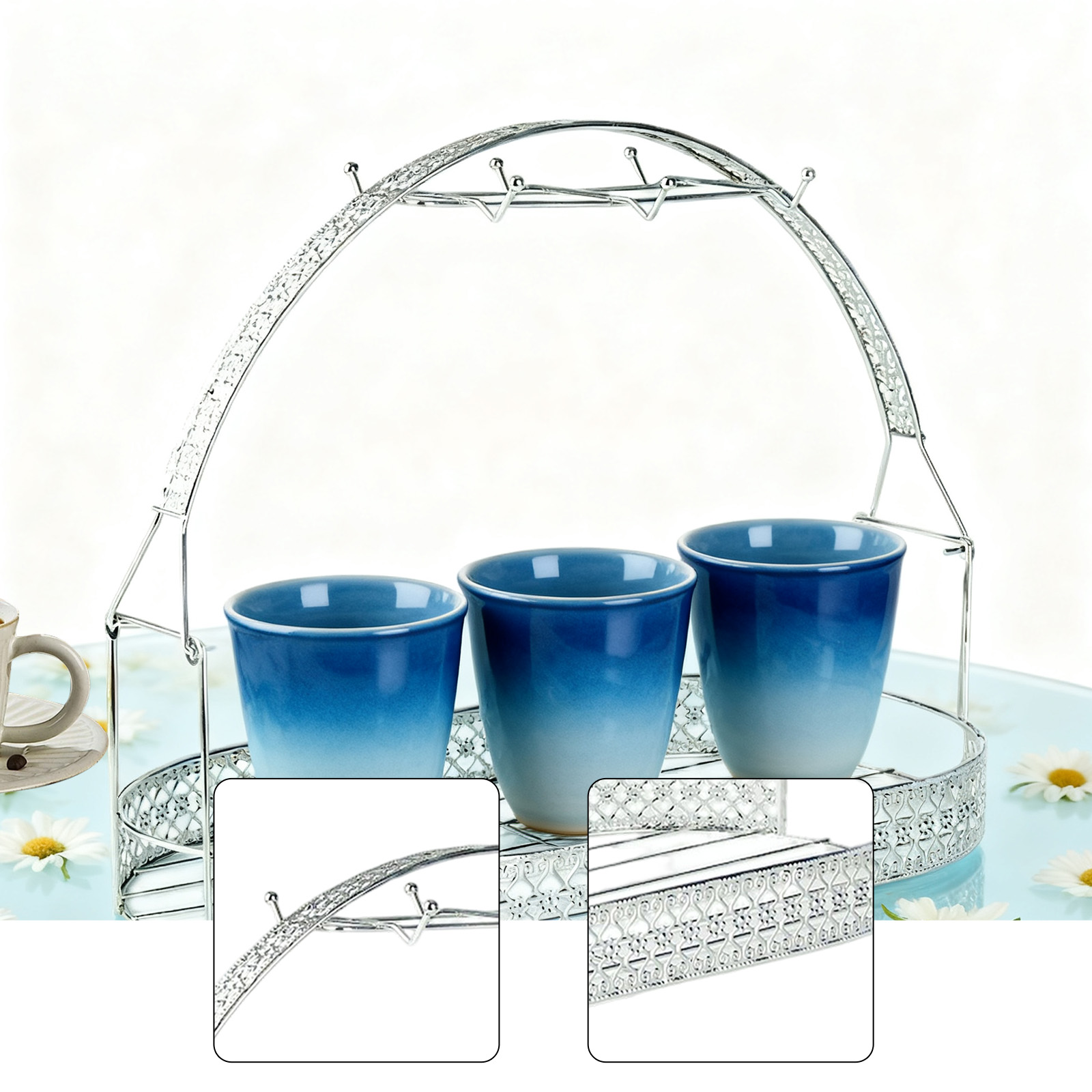 الإبداعية القدح رف حامل فنجان  - مراجعة Coffee Tea And Sugar Set وسعره