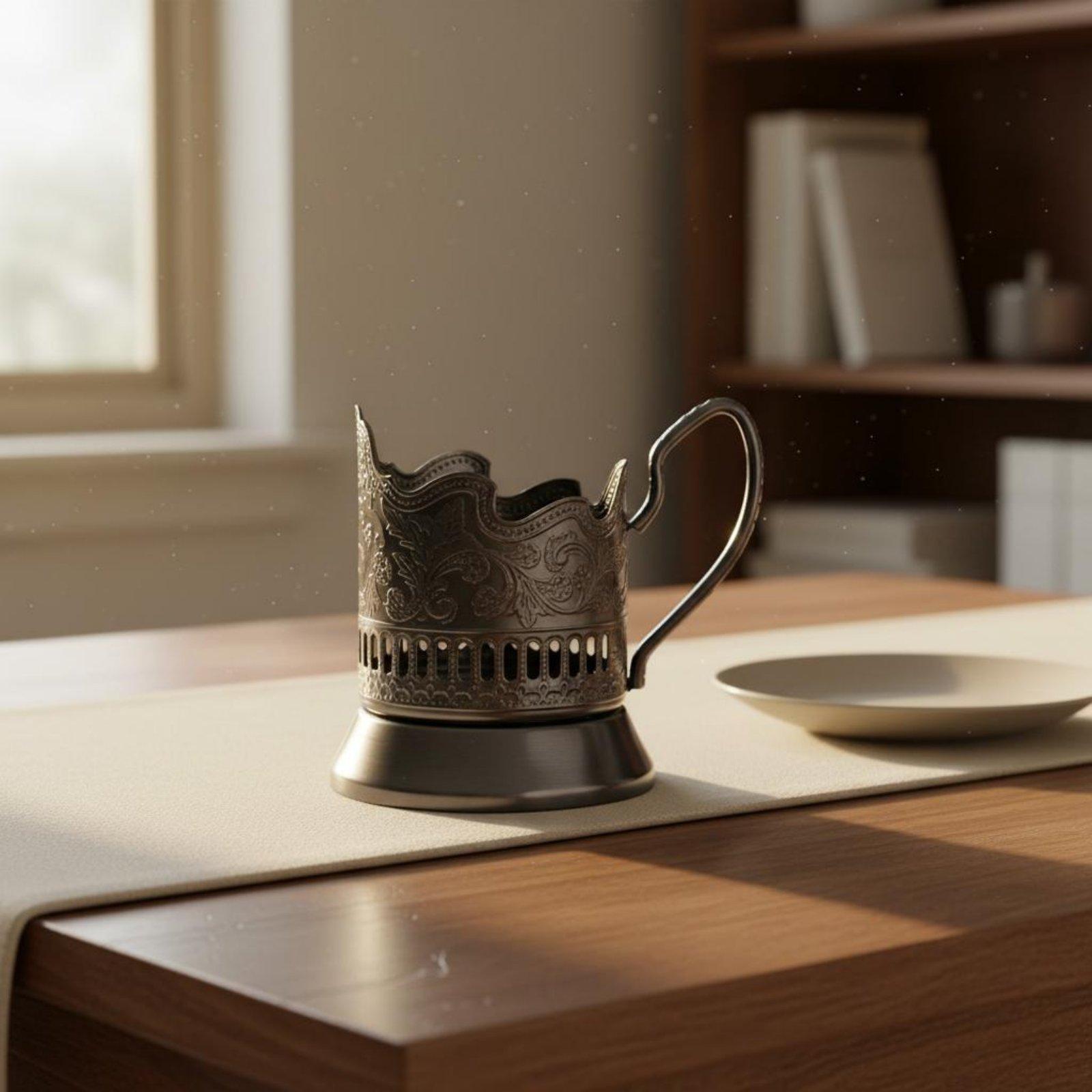 حامل أكواب شاي روسي بتصميم عتي - مراجعة Mug Tea Coffee وسعره
