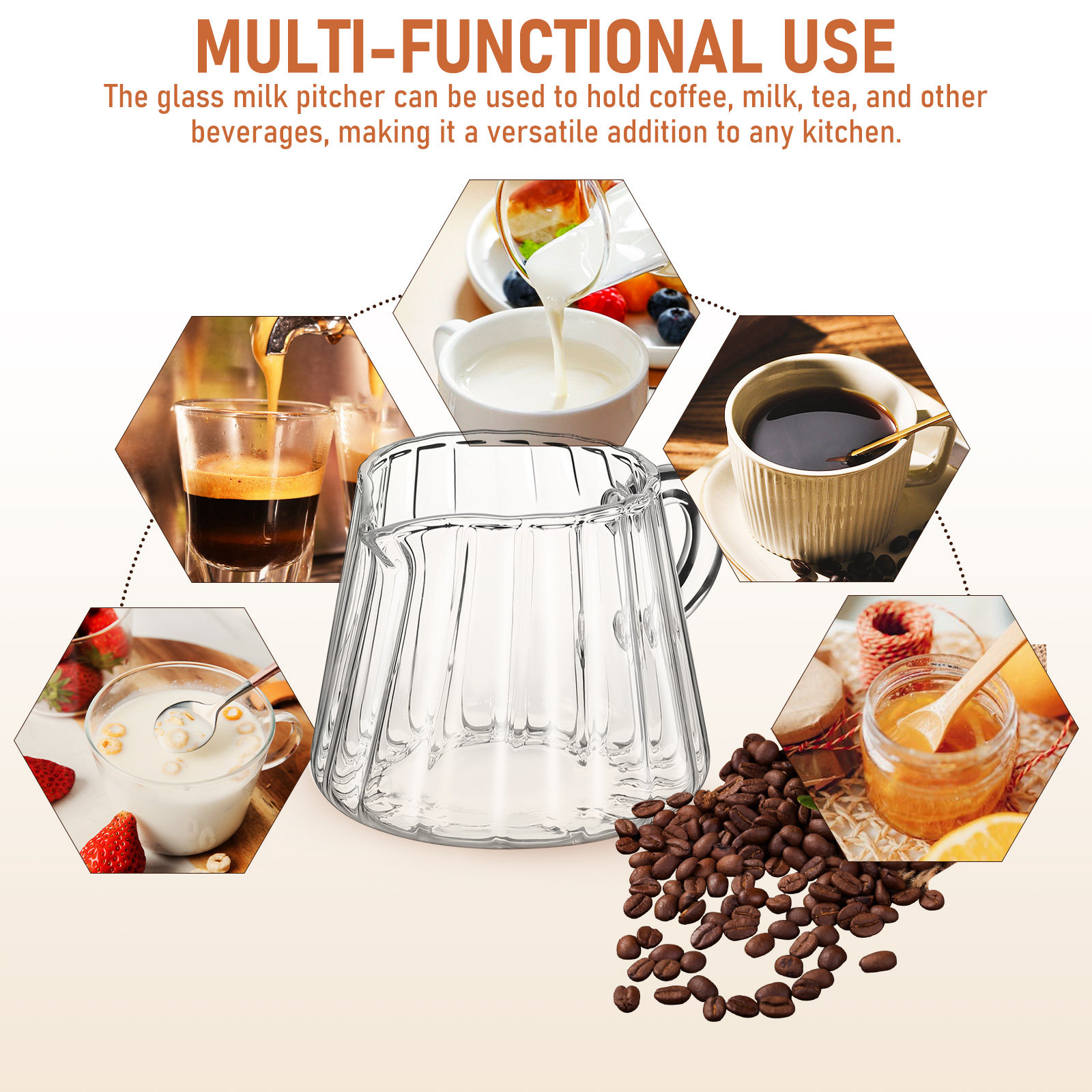 إبريق زجاجي لخفق الحليب، سعة م - مراجعة Coffee Tea Creamer وسعره