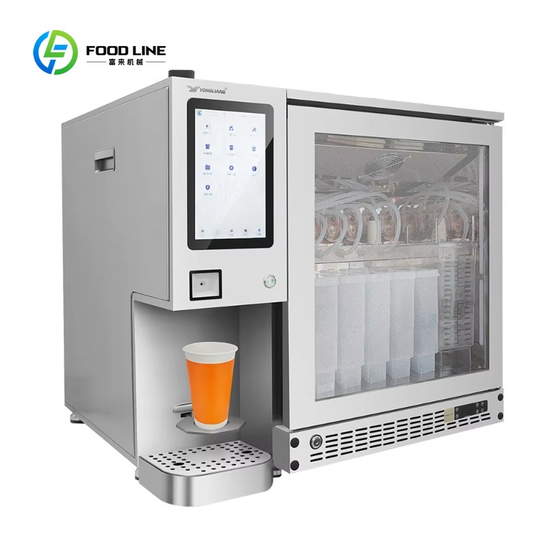 آلة بيع شاي بوبا ذكية مخصصة عا - مراجعة Coffee Tea Vending Machine وسعره