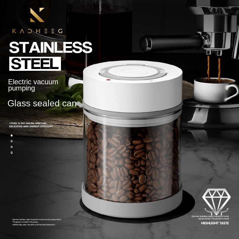 Electric Vacuum Coffee Beans G - مراجعة Coffee Tea Sugar Canister Set وسعره