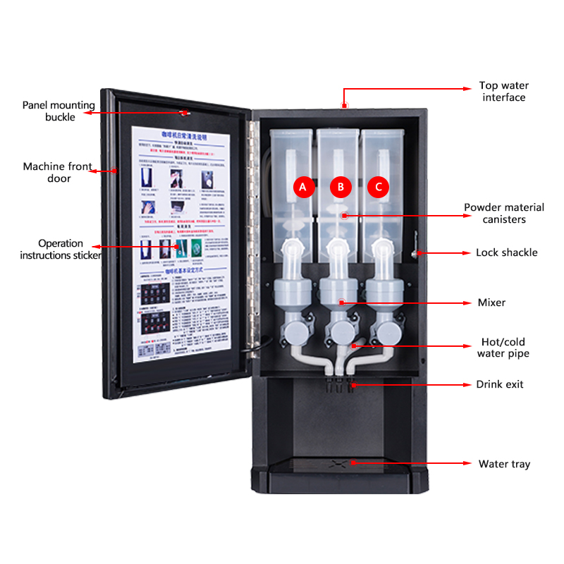 ماكينة قهوة فورية 30SCW-8 هوت  - مراجعة Coffee Tea Vending Machine وسعره