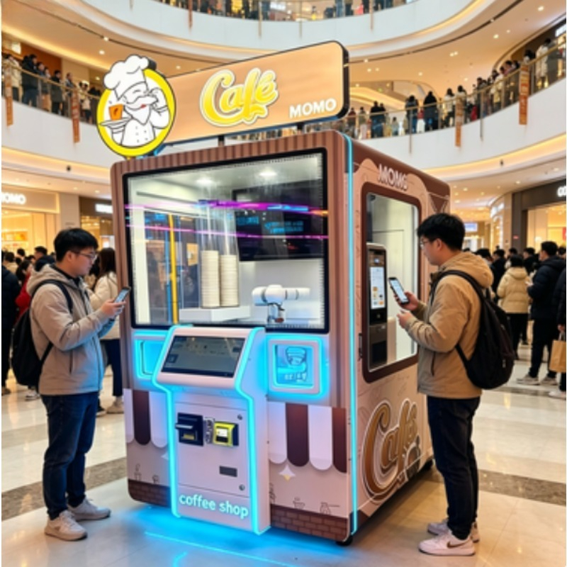 ماكينة بيع القهوة والشاي الأوت - مراجعة Coffee Tea Vending Machine وسعره