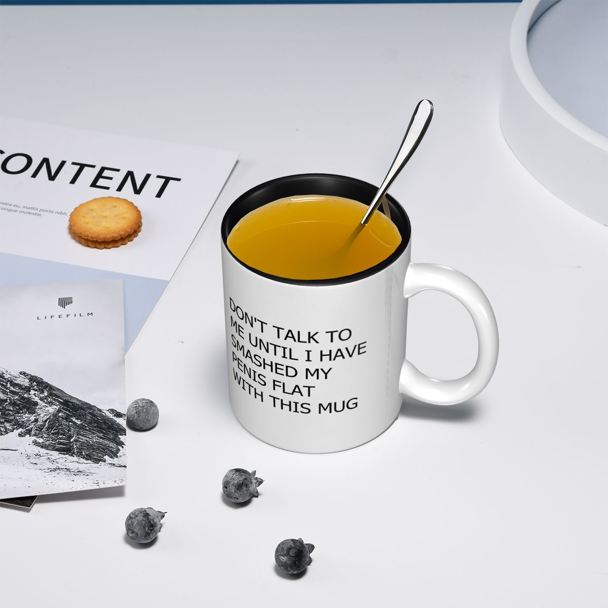 أكواب سيراميك مضحكة بتصميم 'لا - مراجعة Coffee Tea You And Me وسعره