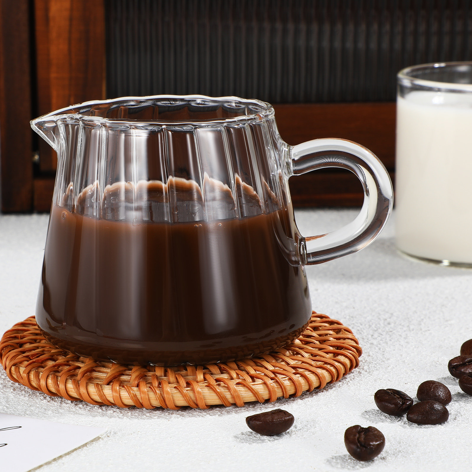 إبريق حليب زجاجي شفاف من البور - مراجعة Coffee Tea Creamer وسعره