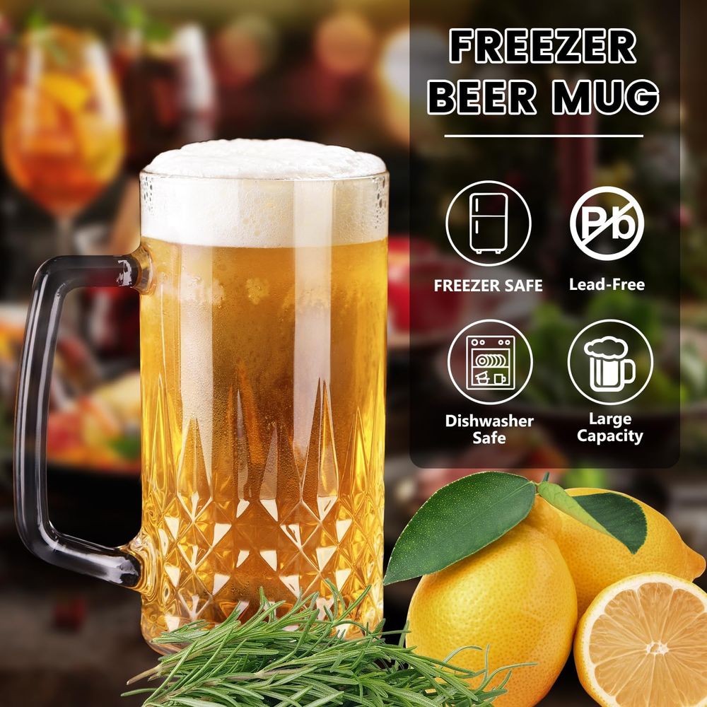 مجموعة من 4 أكواب زجاجية ثقيلة - مراجعة Mug Tea Coffee وسعره